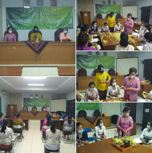 Pembinaan Pembuatan Banten Dikalangan Generasi Muda Hindu Wilayah Binaan Desa Adat Anggabaya Kecamatan Dentim Tahun 2021