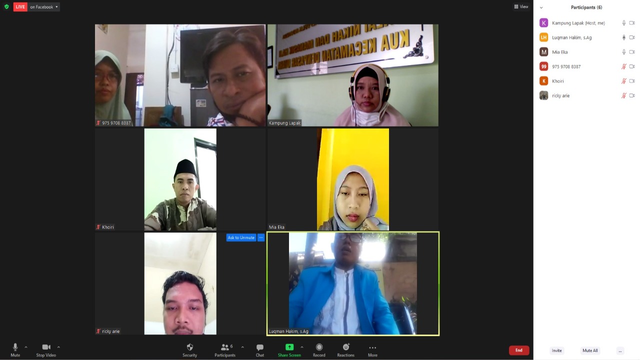 KUA Kecamatan Denpasar UtaraKursus Calon Pengantin (Suscatin) Melalui Zoom Meeting