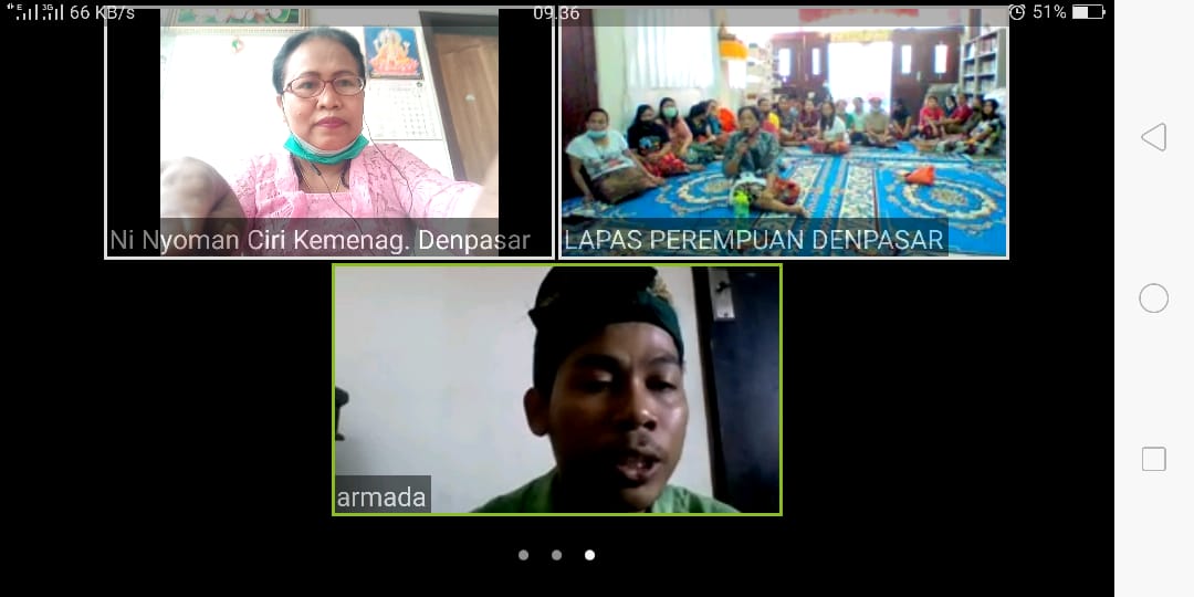 Pembinaan Lapas Perempuan Kelas IIA Melalui Daring (Zoom Meeting) Bahas Hari Suci Saraswati