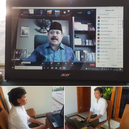 Zoom Meeting Bersama Dirjen Bimas Buddha Kemenag RI