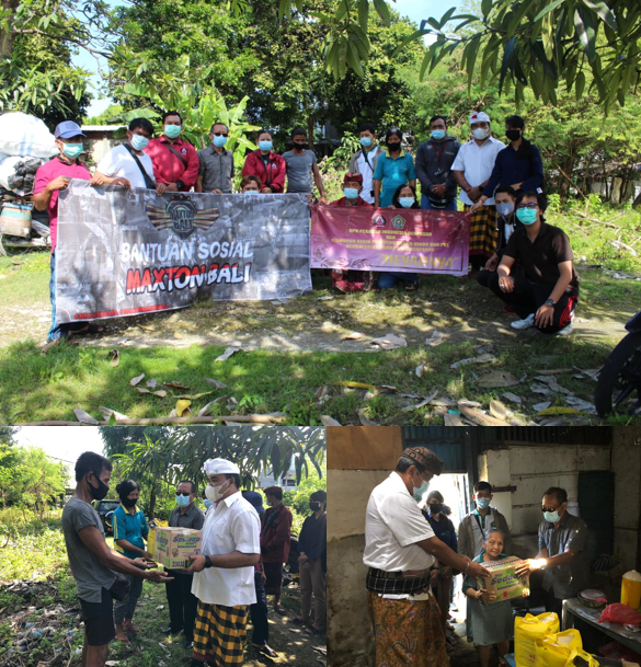 Bangun Sinergi Bersama Dinas Sosial, Pradah Kota Denpasar  dan Maxton Bali Melalui Kegiatan Bansos Kepada Masyarakat