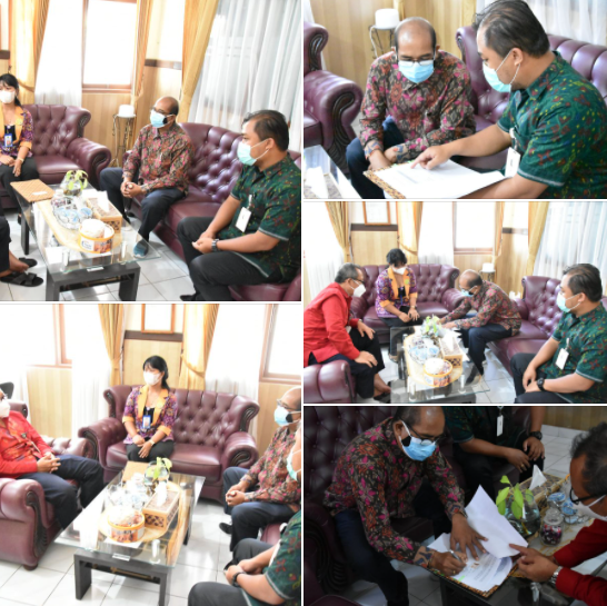 Penandatangan Surat Perjanjian Kerjasama Pengelolaan Bantuan Operasional Sekber FKUB Tingkat Kota Denpasar TA 2021