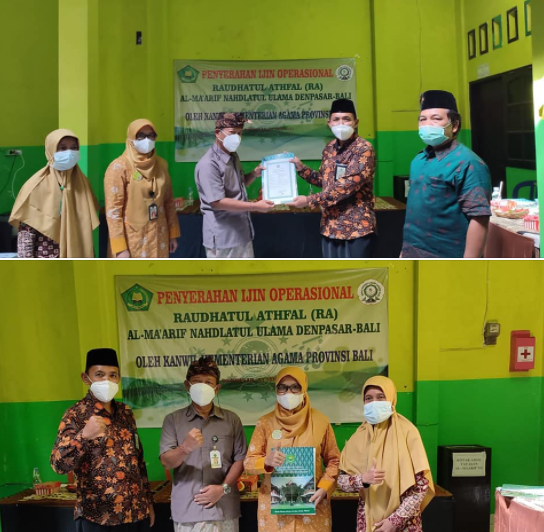 Peyerahan Ijin Operasional Pendirian RA Ma’arif Denpasar