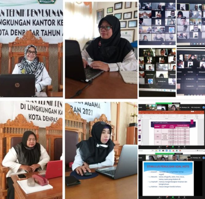 Guru Madrasah Denpasar Belajar Bersama Susun Soal HOTS (Higher Other Thinking Skills)