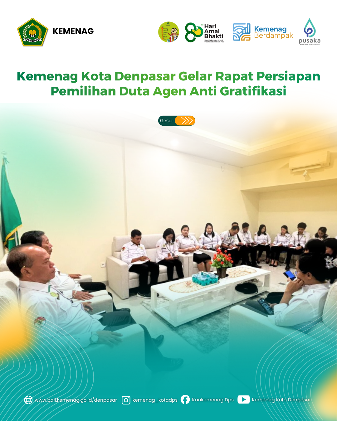Kemenag Kota Denpasar Gelar Rapat Persiapan Pemilihan Duta Agen Anti Gratifikasi