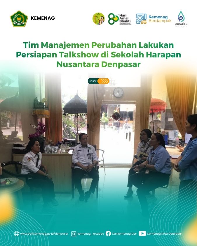 Tim Manajemen Perubahan Lakukan Persiapan Talkshow di Sekolah Harapan Nusantara Denpasar