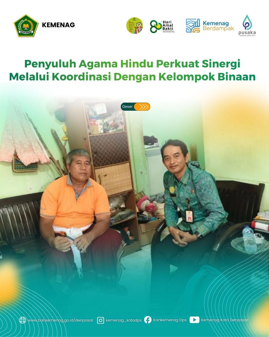 Penyuluh Agama Hindu Perkuat Sinergi Melalui Koordinasi Dengan Kelompok Binaan