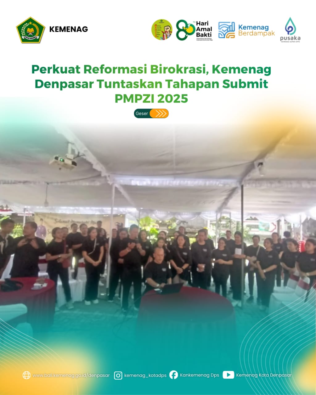 Perkuat Reformasi Birokrasi, Kemenag Denpasar Tuntaskan Tahapan Submit PMPZI 2025