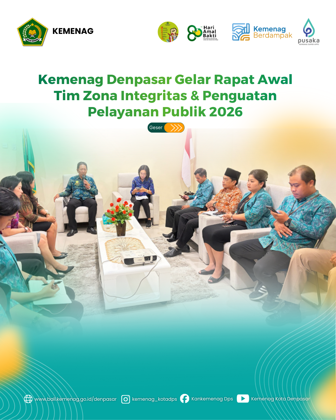 Kemenag Denpasar Gelar Rapat Awal Tim Zona Integritas & Penguatan Pelayanan Publik 2026