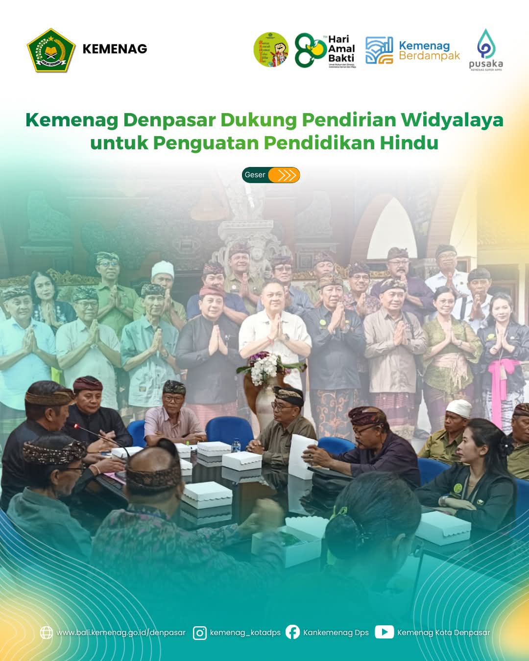 Kemenag Denpasar Dukung Pendirian Widyalaya untuk Penguatan Pendidikan Hindu