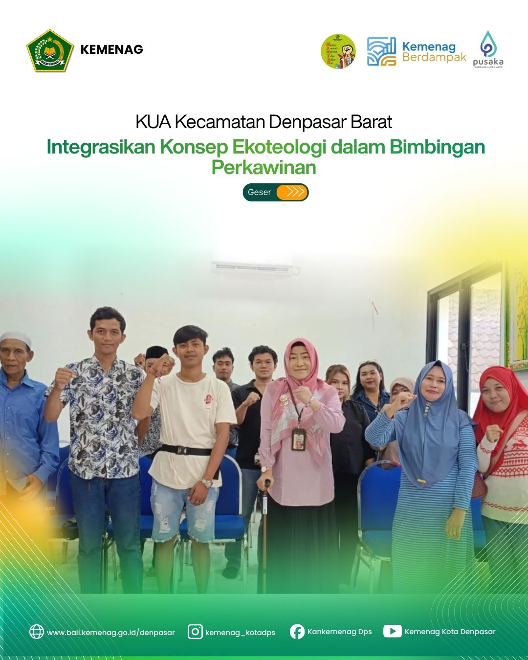 KUA Kecamatan Denpasar Barat Integrasikan Konsep Ekoteologi dalam Bimbingan Perkawinan