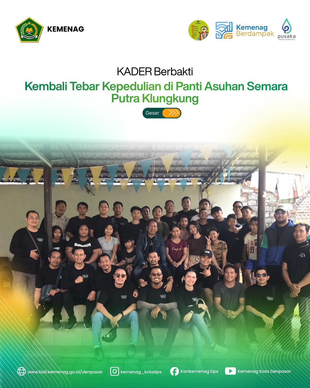 KADER Berbakti Kembali Tebar Kepedulian di Panti Asuhan Semara Putra Klungkung