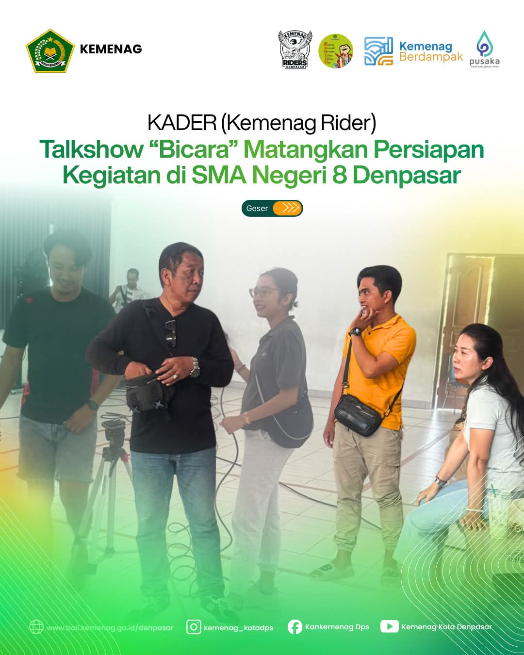 Talk Show BICARA Matangkan Persiapan melalui Gladi Resik Bersama Tim Kreatif SIBER