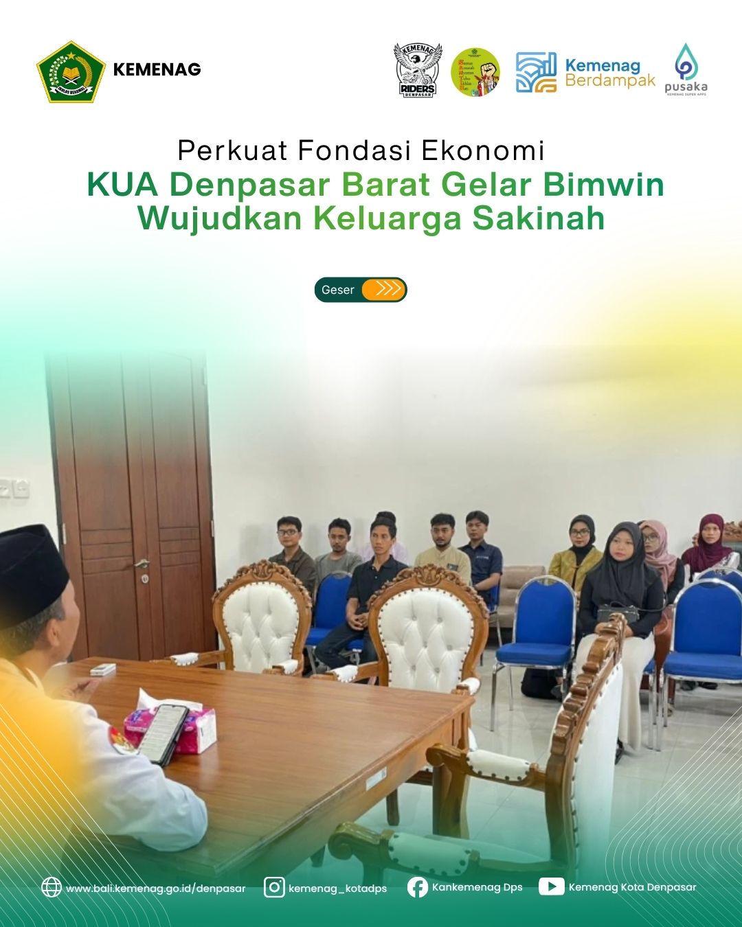 Perkuat Fondasi Ekonomi, KUA Denpasar Barat Gelar Bimwin Wujudkan Keluarga Sakinah
