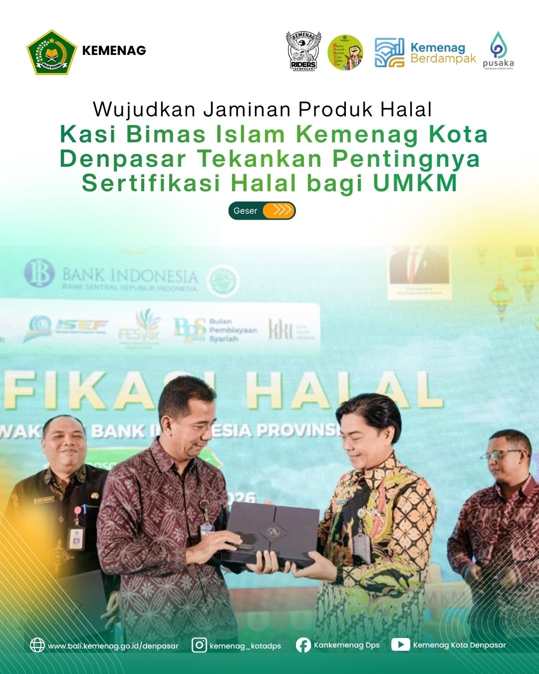 Wujudkan Jaminan Produk Halal, Kasi Bimas Islam Kemenag Kota Denpasar Tekankan Pentingnya Sertifikasi Halal bagi UMKM