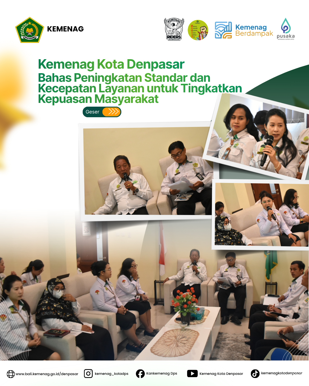Kemenag Kota Denpasar Bahas Peningkatan Standar dan Kecepatan Layanan untuk Tingkatkan Kepuasan Masyarakat
