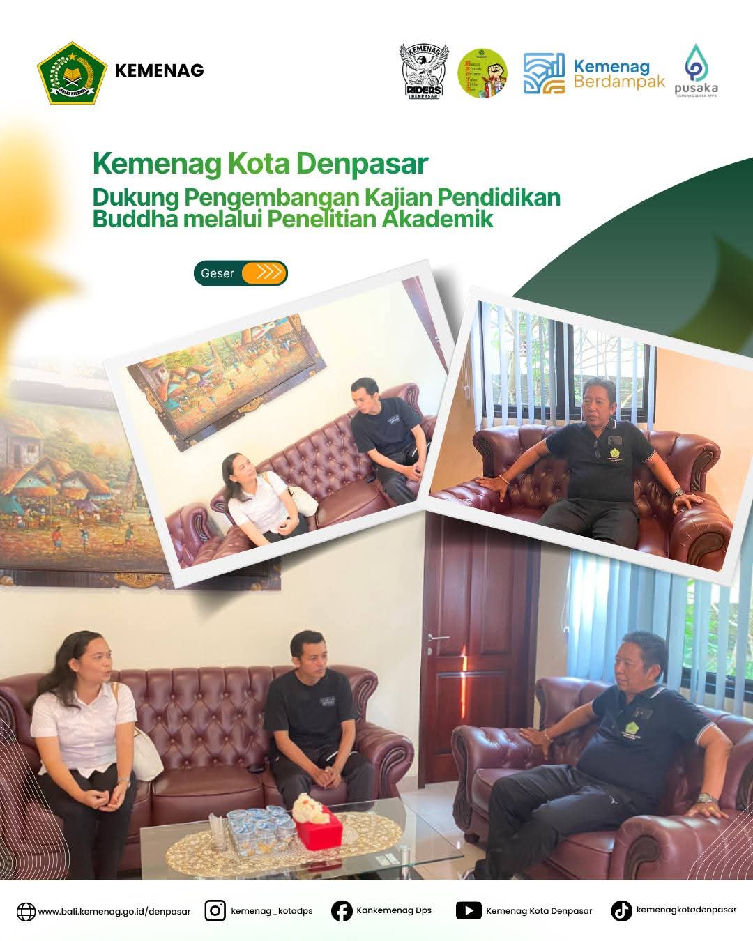 Kemenag Kota Denpasar Dukung Pengembangan Kajian Pendidikan Buddha melalui Penelitian Akademik