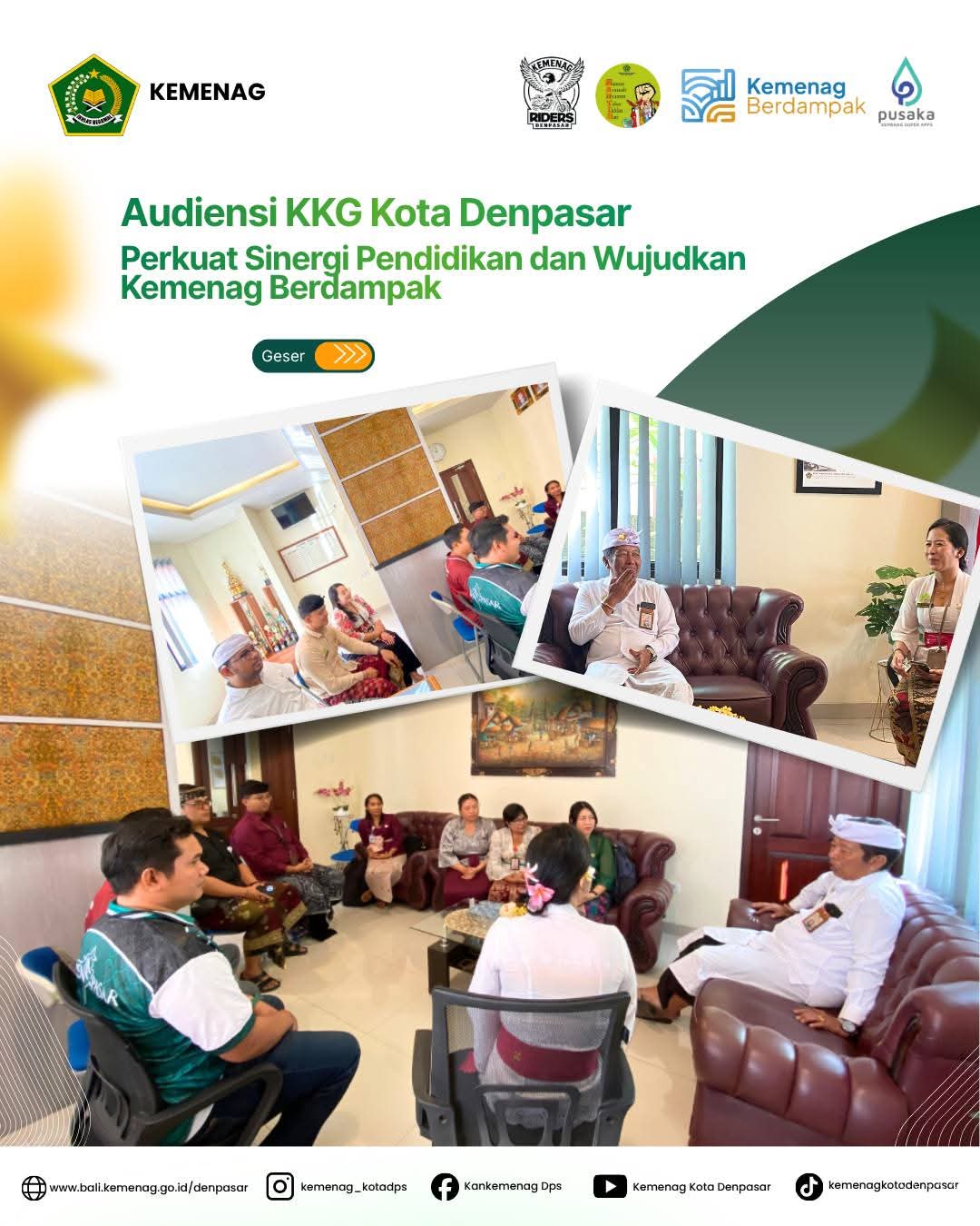 Audiensi KKG Kota Denpasar Perkuat Sinergi Pendidikan dan Wujudkan Kemenag Berdampak