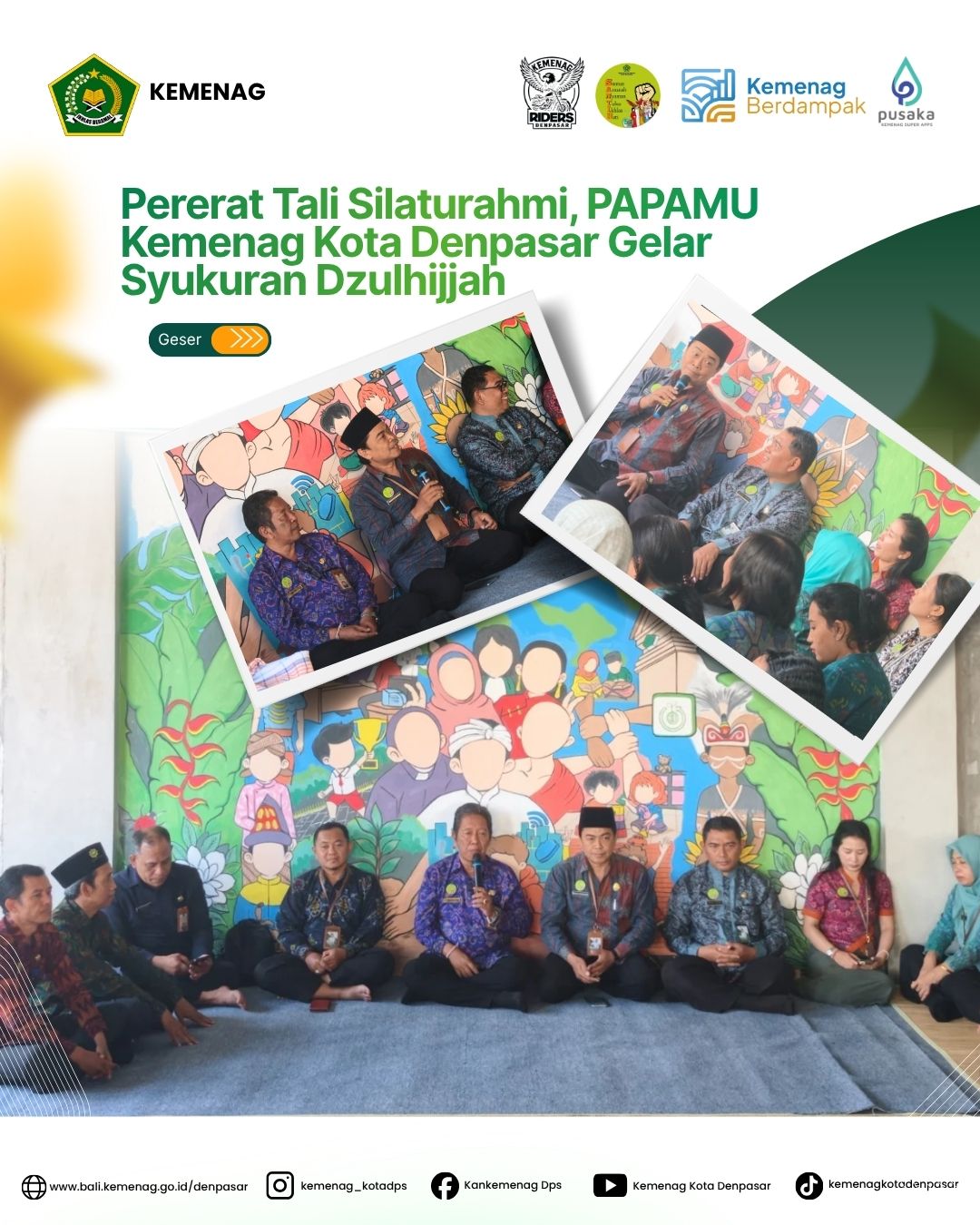 Pererat Tali Silaturahmi, PAPAMU Kemenag Kota Denpasar Gelar Syukuran Dzulhijjah