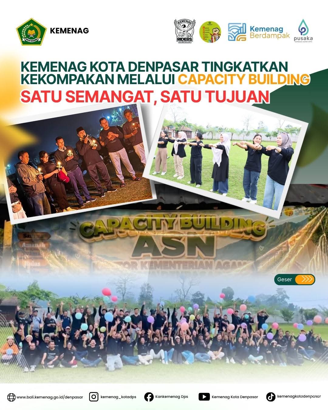 Satu Semangat, Satu Tujuan: Kemenag Kota Denpasar Tingkatkan Kekompakan Melalui Capacity Building