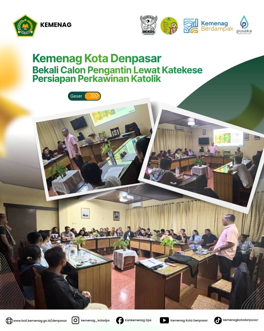 Kemenag Kota Denpasar Bekali Calon Pengantin Lewat Katekese Persiapan Perkawinan Katolik