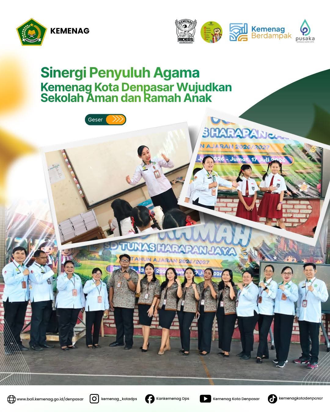 Sinergi Penyuluh Agama Kemenag Kota Denpasar Wujudkan Sekolah Aman dan Ramah Anak