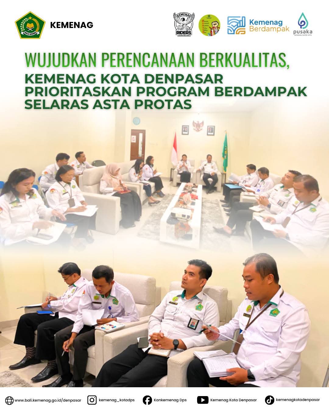 Wujudkan Perencanaan Berkualitas, Kemenag Kota Denpasar Prioritaskan Program Berdampak Selaras Asta Protas