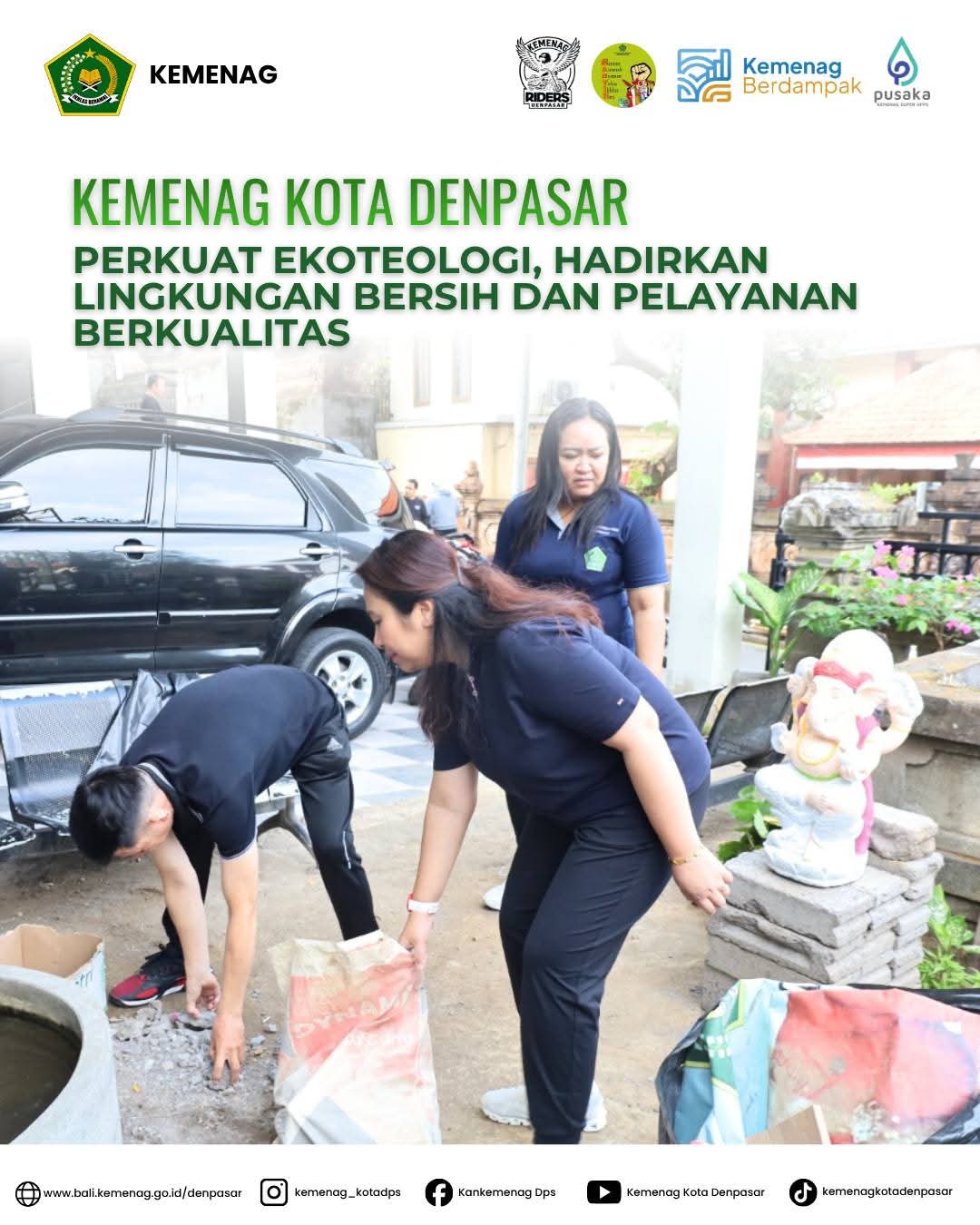 Kemenag Kota Denpasar Perkuat Ekoteologi, Hadirkan Lingkungan Bersih dan Pelayanan Berkualitas