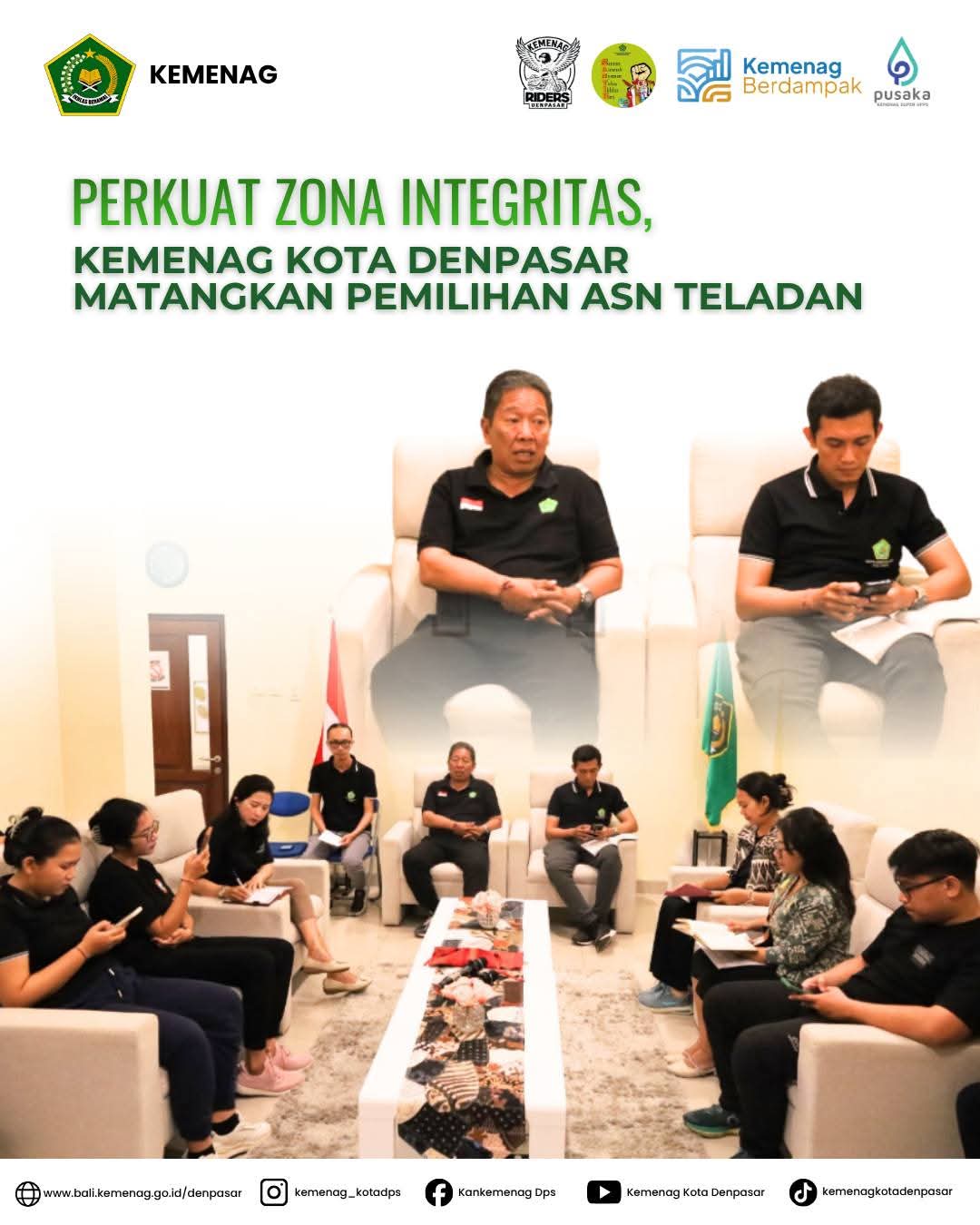 Perkuat Zona Integritas, Kemenag Kota Denpasar Matangkan Pemilihan ASN Teladan