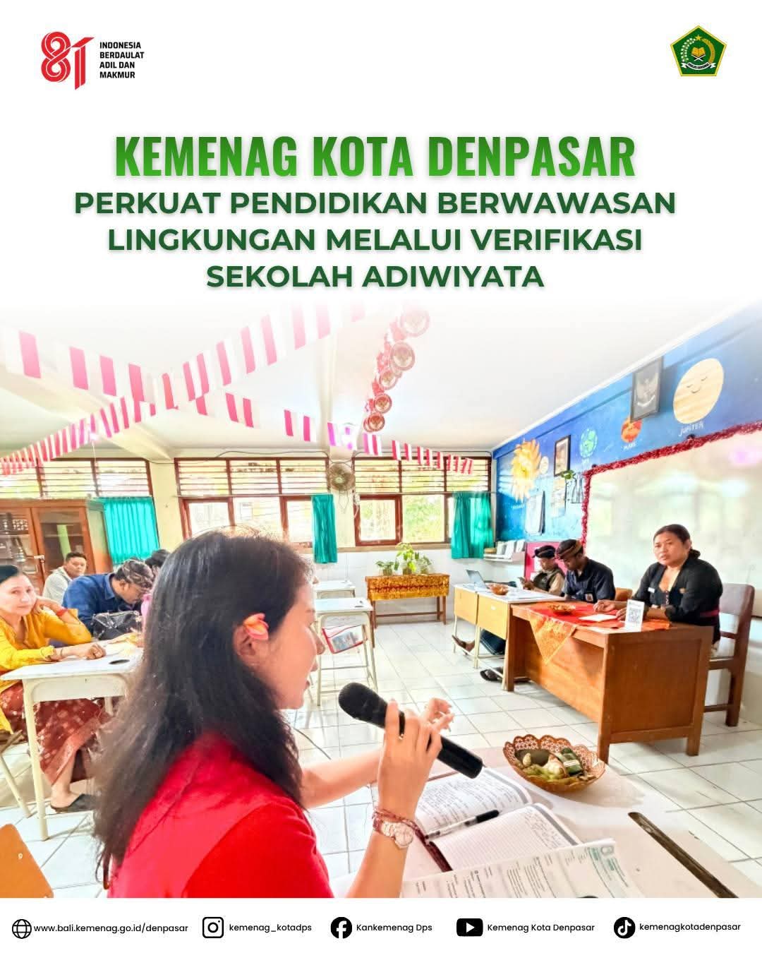Kemenag Kota Denpasar Perkuat Pendidikan Berwawasan Lingkungan melalui Verifikasi Sekolah Adiwiyata