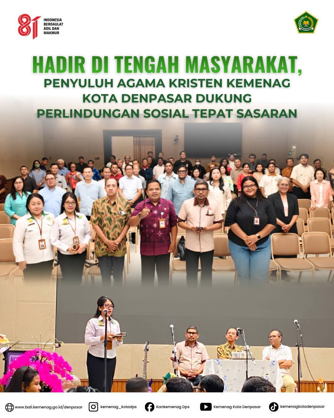 Hadir di Tengah Masyarakat, Penyuluh Agama Kristen Kemenag Kota Denpasar Dukung Perlindungan Sosial Tepat Sasaran