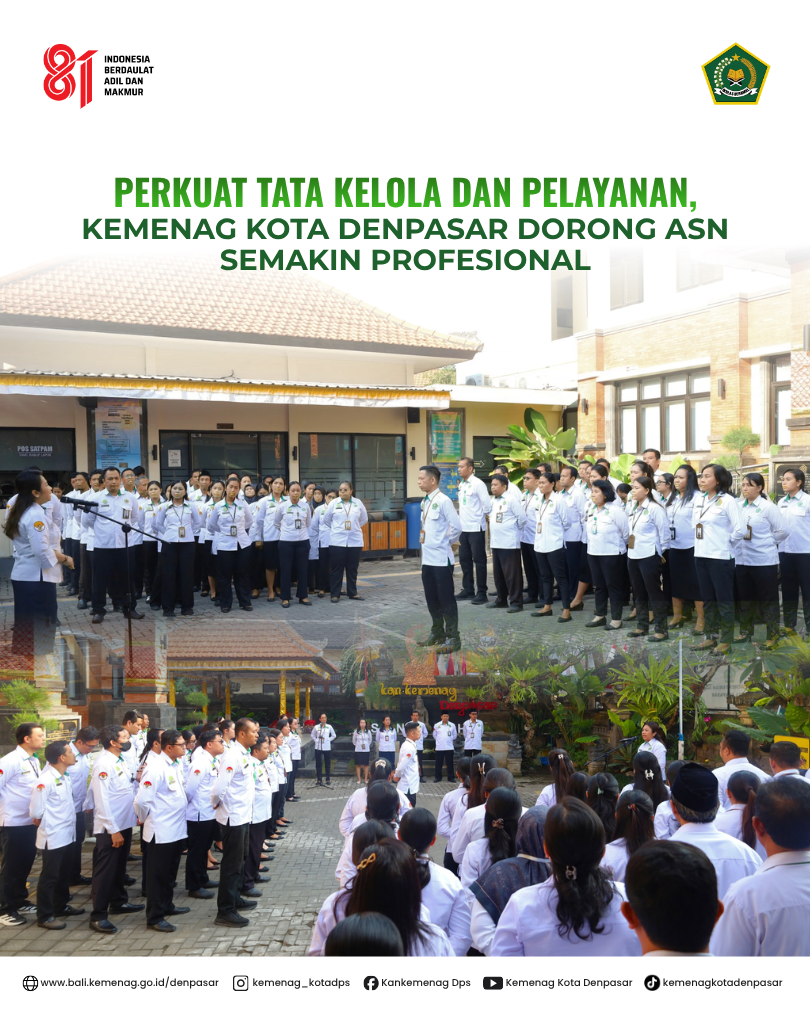 Perkuat Tata Kelola dan Pelayanan, Kemenag Kota Denpasar Dorong ASN Semakin Profesional