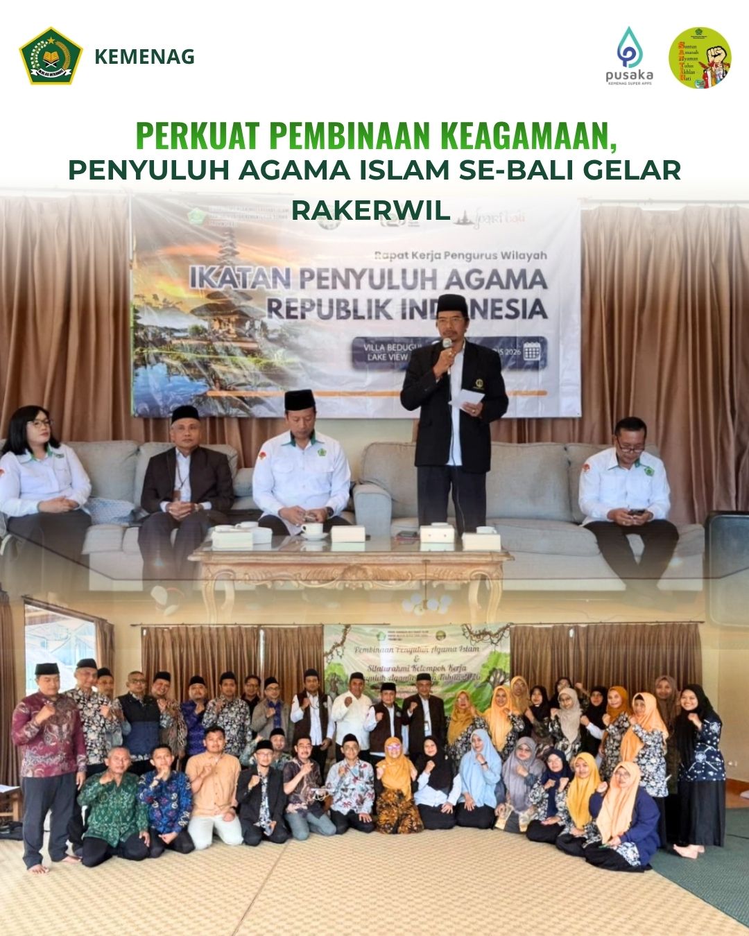 Perkuat Pembinaan Keagamaan, Penyuluh Agama Islam se-Bali Gelar Rakerwil 