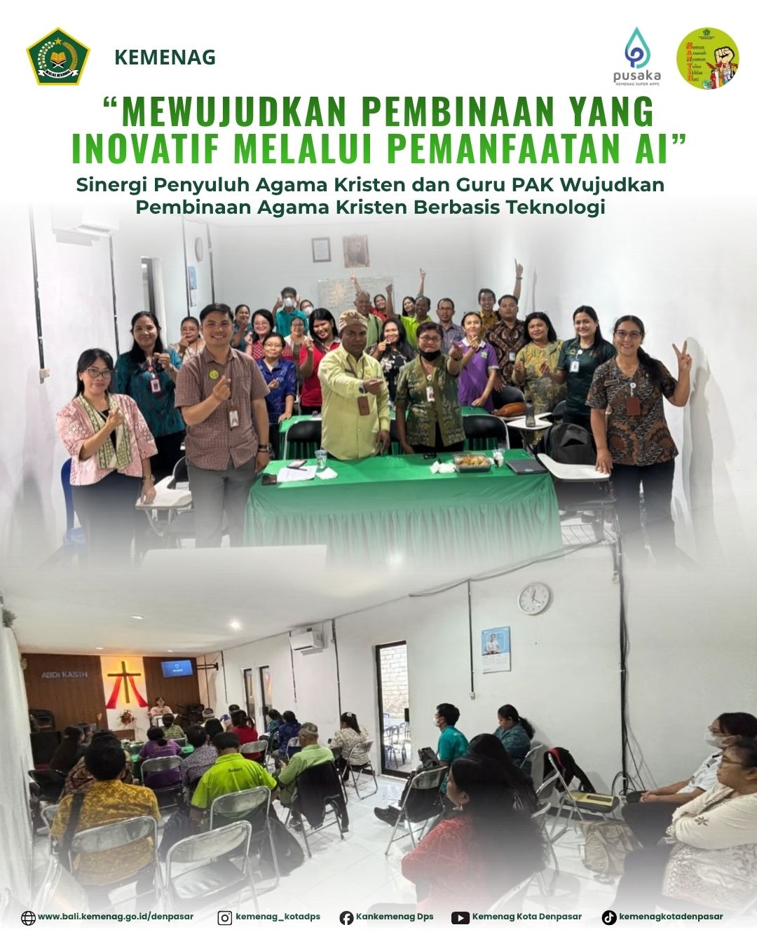 Sinergi Penyuluh Agama Kristen dan Guru PAK Wujudkan Pembinaan Agama Kristen Berbasis Teknologi