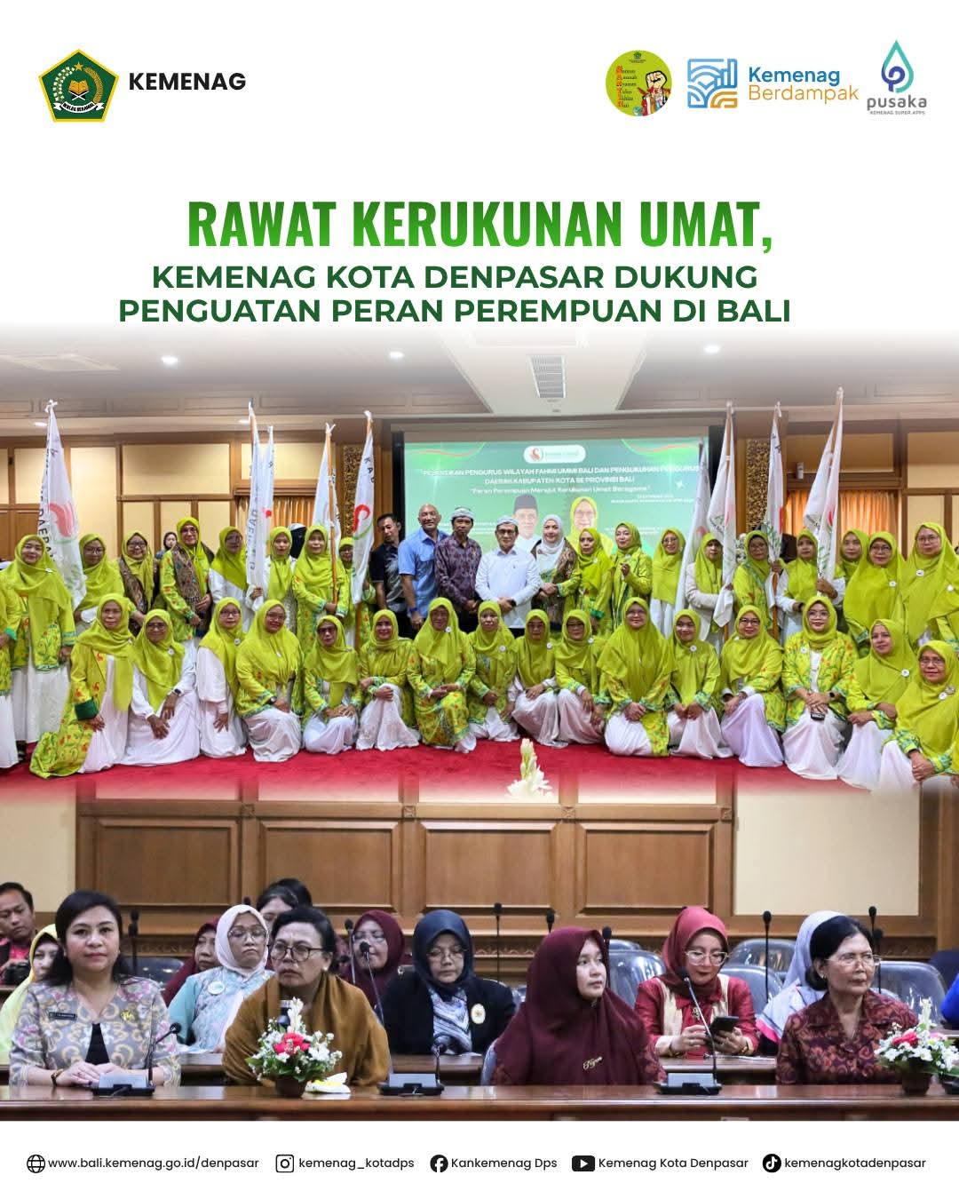 Rawat Kerukunan Umat, Kemenag Kota Denpasar Dukung Penguatan Peran Perempuan di Bali