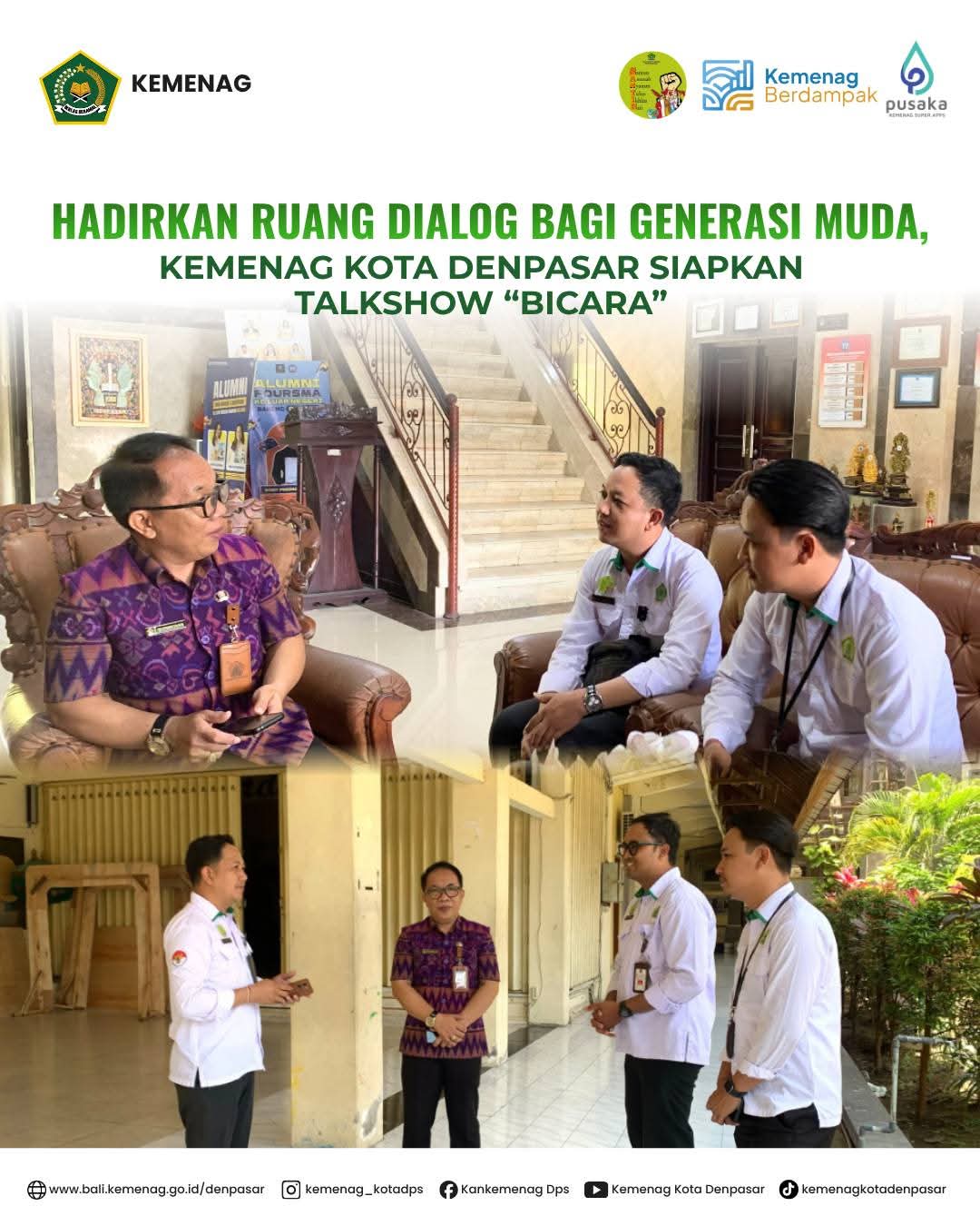 Hadirkan Ruang Dialog bagi Generasi Muda, Kemenag Kota Denpasar Siapkan Talkshow “BICARA”