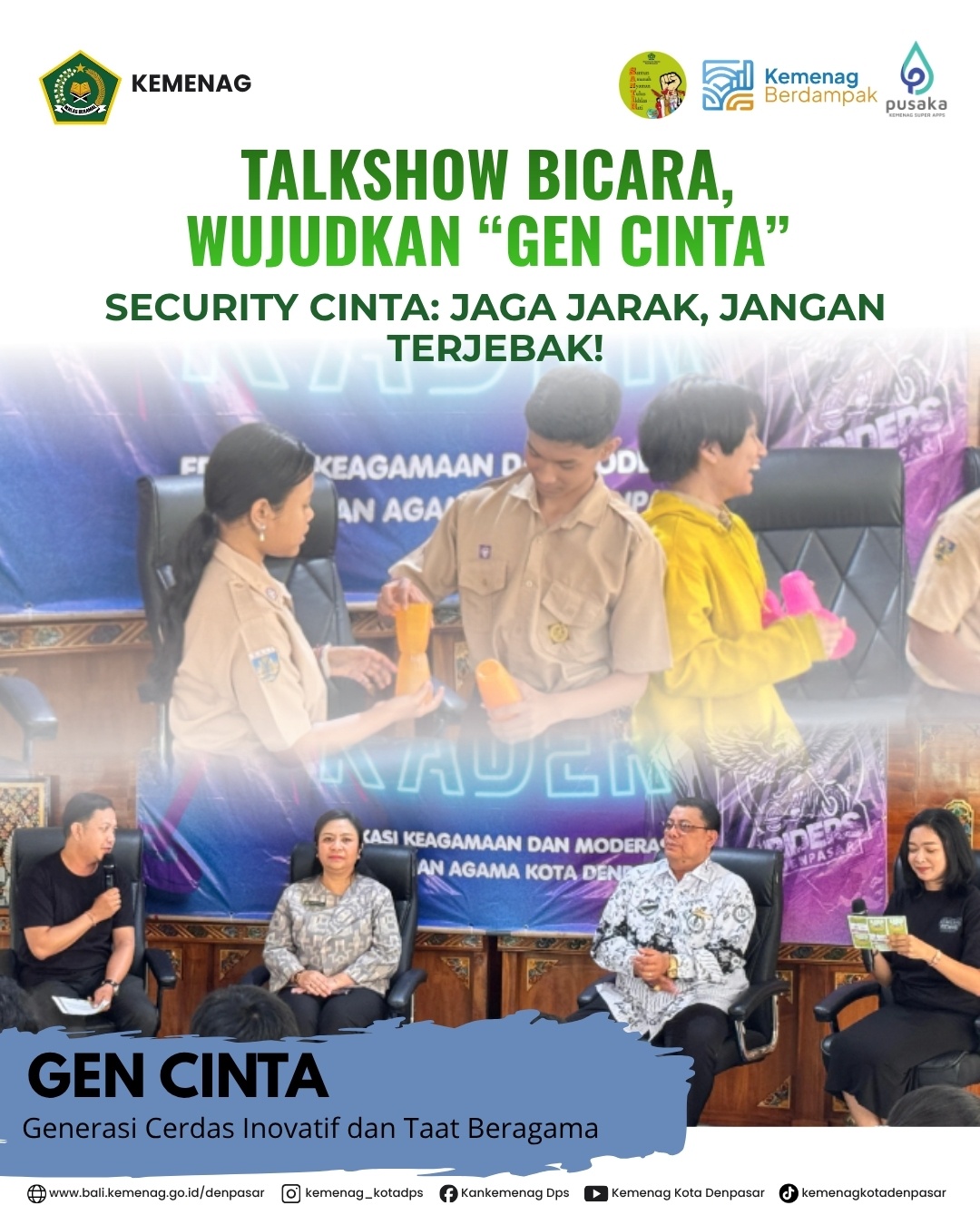 TALKSHOW BICARA, HADIR DI SMA N 4 DENPASAR.