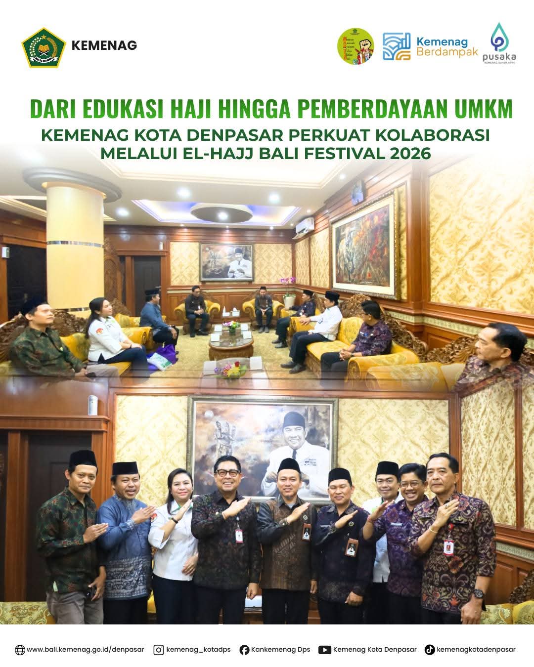 Dari Edukasi Haji hingga Pemberdayaan UMKM, Kemenag Kota Denpasar Perkuat Kolaborasi melalui El-Hajj Bali Festival 2026